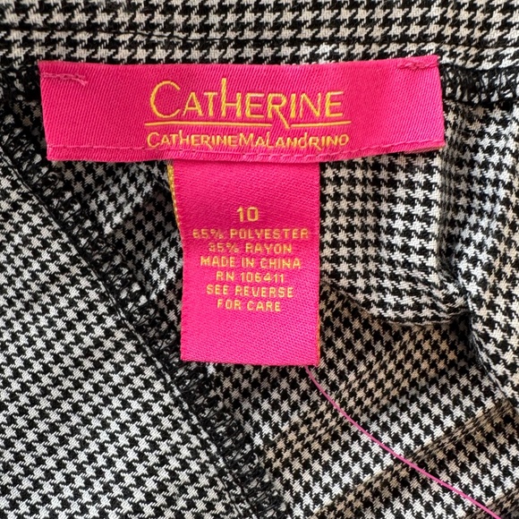 NWT Retro-style Black & White Houndstooth Pleated Midi Skirt, Size 10 - Picture 8 of 9